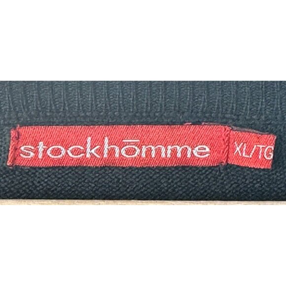 Stockhomme Mens Argyle Sweater V Neck Pullover Acrylic Black Gray Purple Size XL - Picture 8 of 11